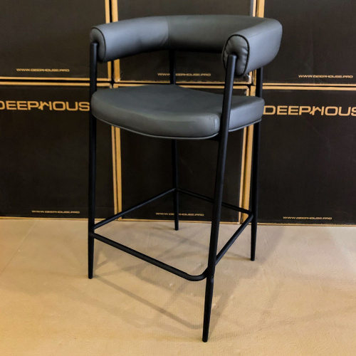 Стул полубарный  Манчестер темно-серый. Фото №3