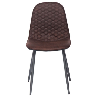 Стул  STORM (mod. 807) металл,ткань наппа, 46 х 53 х 87 х 49 см, темно-коричневый/черный (Поставляется только по 4 шт) фото Стул  STORM (mod. 807) металл,ткань наппа, 46 х 53 х 87 х 49 см, темно-коричневый/черный (Поставляется только по 4 шт). Фото №2