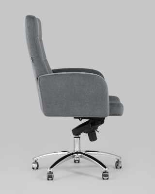 Кресло руководителя Лансет микровелюр темно-серый. Фото
