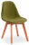Стул Secret De Maison CINDY SOFT (mod. C1021F1)  / 1 шт. в упаковке вельвет/дерево , 53 х 45 х 81 см , зеленый (HLR 54)/натуральный. Фото №1