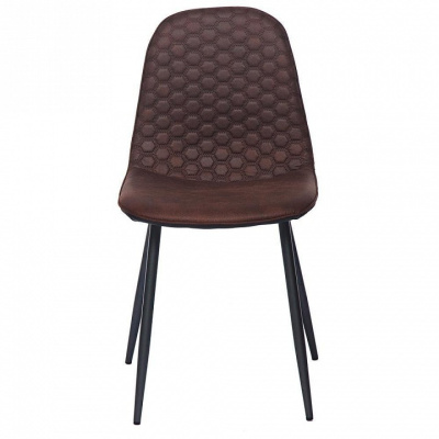 Стул  STORM (mod. 807) металл/экокожа, 46 х 53 х 87 х 49 см, тёмно-коричневый/темно-серый (поставляется по 4 шт). Фото