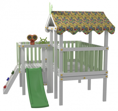 Комплекс игровой ДК8Б, бирюзовый, серый фото Комплекс игровой ДК8Б, бирюзовый, серый. Фото №3