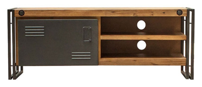 ТV тумба Secret De Maison CITY (mod. CTY L08 -130 ) 1 дверь, металл/дерево акация, 130х45х50см, коричневый дым (smoke brown B034) фото ТV тумба Secret De Maison CITY (mod. CTY L08 -130 ) 1 дверь, металл/дерево акация, 130х45х50см, коричневый дым (smoke brown B034). Фото №2