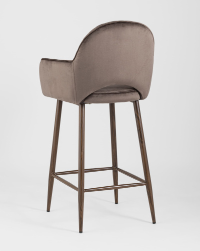 Стул полубарный Венера диамант велюр коричневый. Фото №7